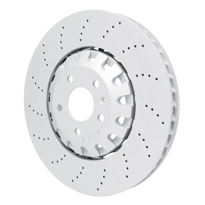 Audi RS5 Brake Rotor (1) - Front - R1 Concepts - Drilled Carbon Alloy GeoMET - `18-`25